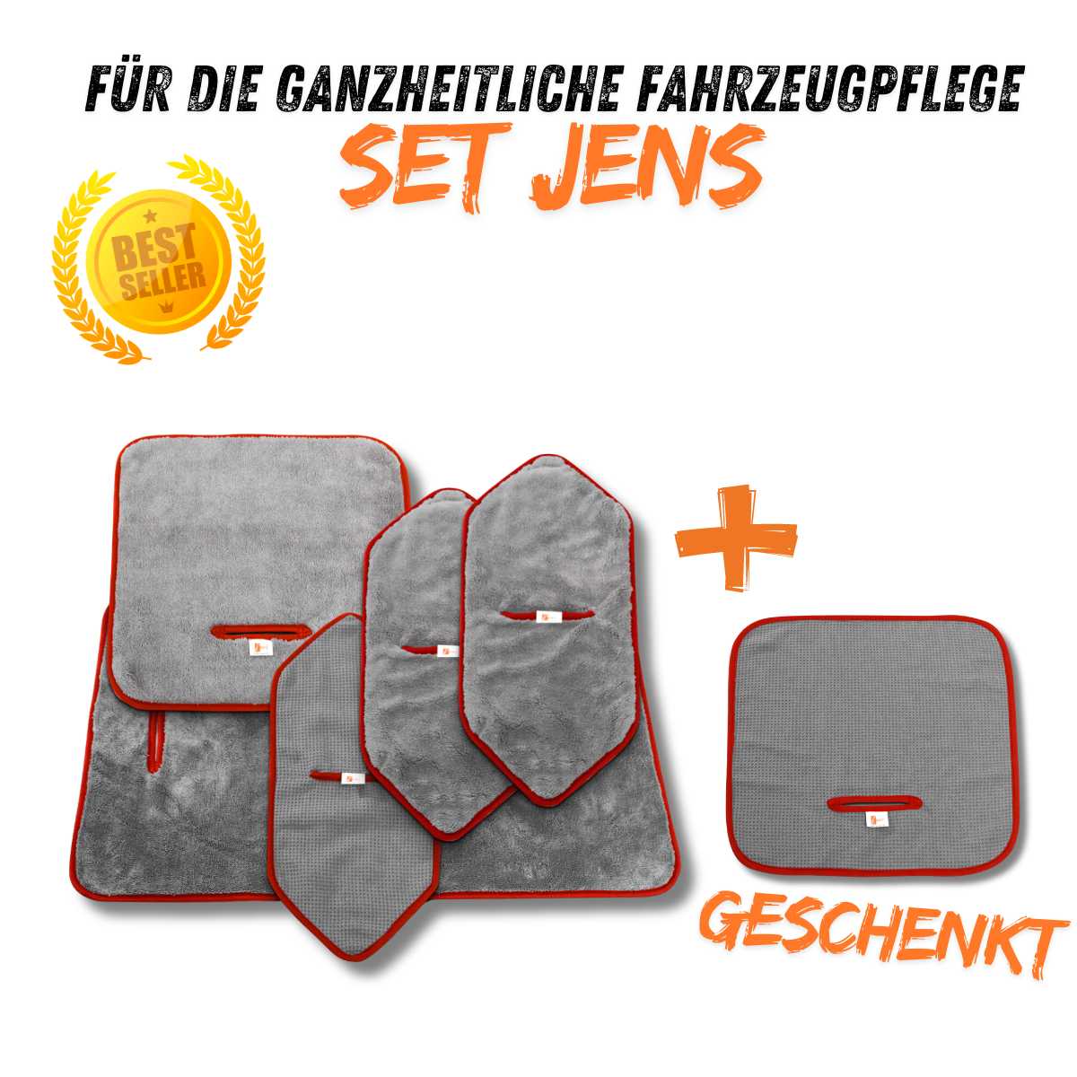 Set Jens - 5 Tücher für eine ganzheitliche Fahrzeugpflege